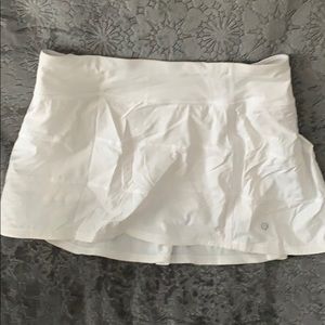 Lululemon Pace Rival White Skirt 10 Tall